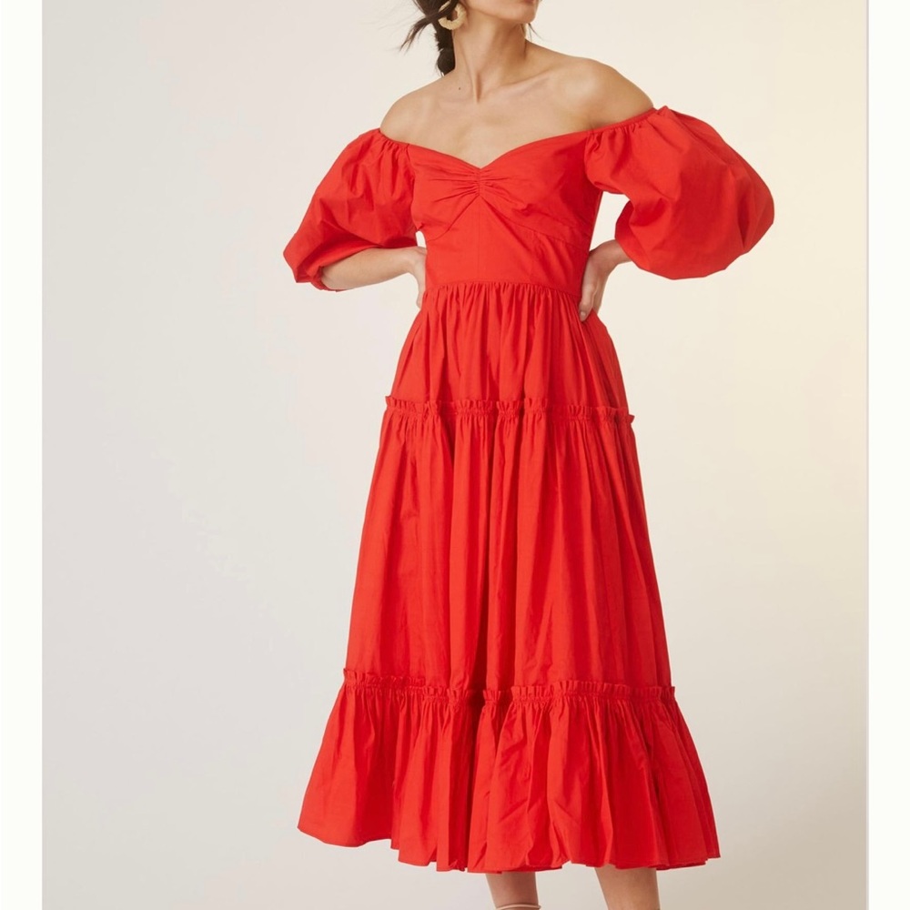 Anthropology ATSU size 4 poplin midi dress